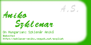 aniko szklenar business card
