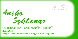 aniko szklenar business card